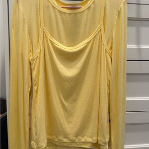 Bohme Soft Yellow Layered Blouse
